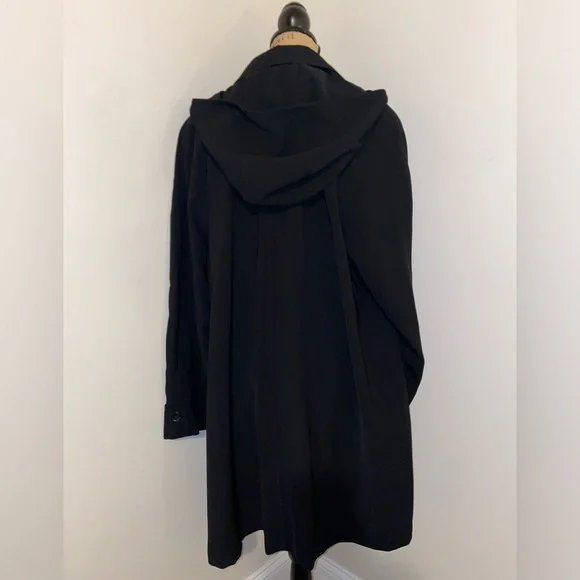 Gallery Woman Elegant Black Jacket/Trench Coat - Picture 2 of 7